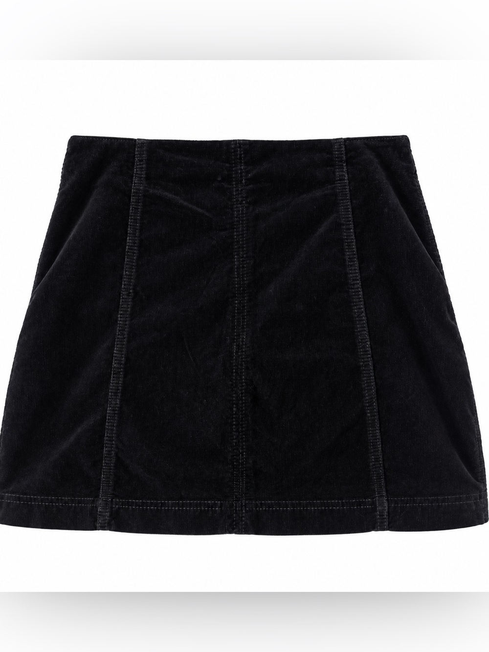 Free People black corduroy mini skirt size 10 EUC